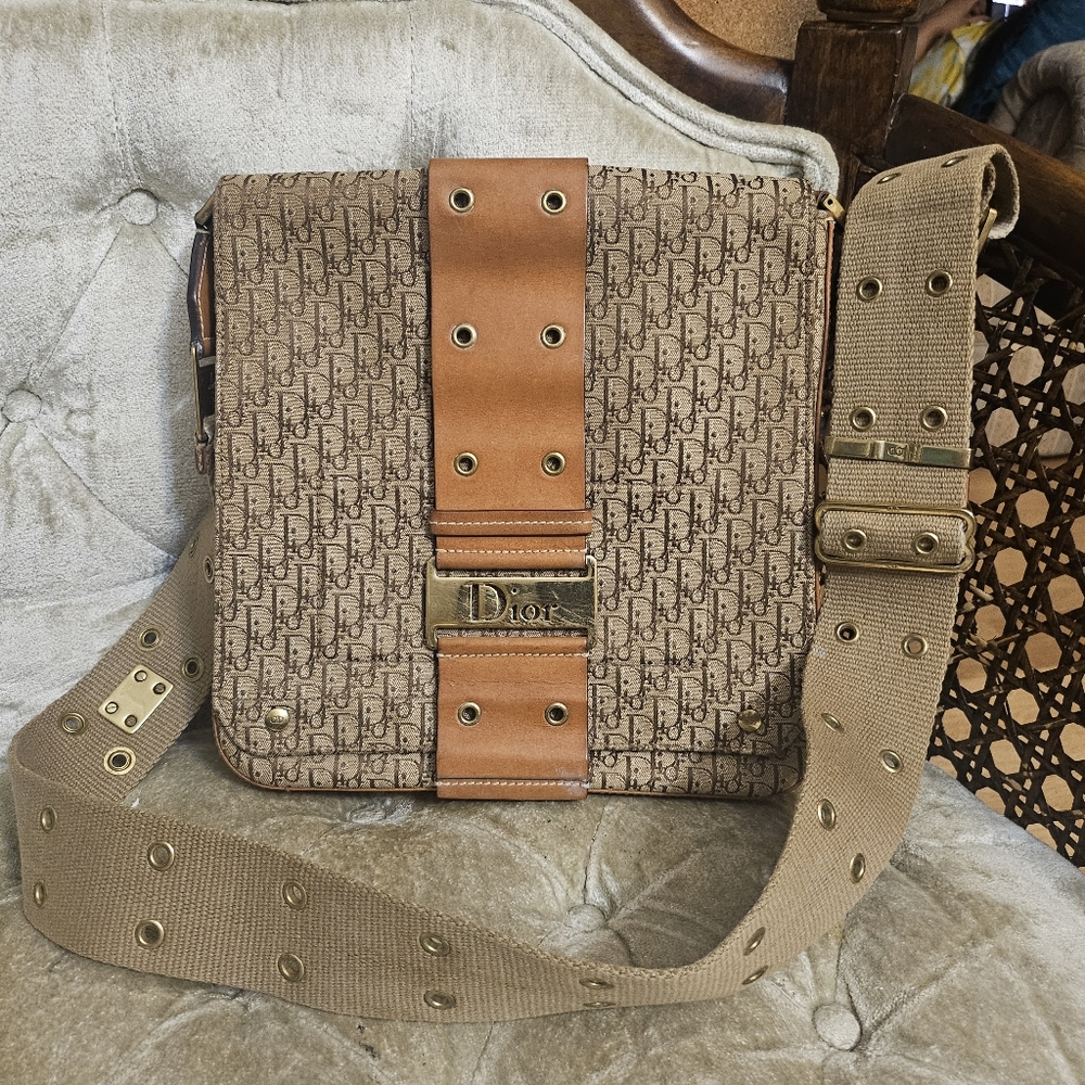 Authentic Vintage Dior Street Chic Monogram By John Galliano Crossbody Bag